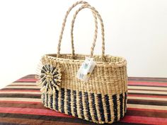 "Hi, I'm Eranga Nice to meet you. Get my Etsy Shop \"CEYLONDOVZ\" and let me help your choices to bring love ❤️ This handbag is a unique Vintage Cane, using 100% Ceylon natural materials,  Eco-friendly and hand-made product with the high quality It is perfect for ladies and women for shopping and daily wears Also Best for ladies with harmony, style, beauty and uniqueness. Only a few designs are available So please hurry to collect your item from this store  Best gift for her (Mother, Sister, Wife, Partner ) This Handled Bag can be used as a Summer bag, an Everyday Bag for Girls The item is sturdy and durable. ✅ Size  Height: 13 cm/5.1 Inch Length: 26 cm/10.2 Inch Width: 9.5 cm/3.7 Inch Thank you for visiting my shop, please have a look for more lovely handmade items, here https://www.etsy. Handmade Straw Bag For Gift, Rectangular Large Capacity Beach Bag Gift, Large Capacity Rectangular Beach Bag For Gift, Large Capacity Rectangular Beach Bag Gift, Handmade Handheld Beach Bag Gift, Eco-friendly Woven Straw Bag With Top Handle, Eco-friendly Woven Basket Shoulder Bag, Eco-friendly Braided Rattan Bag, Artisan Basket-shape Straw Bag With Weaving