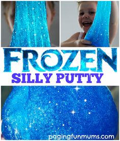 the frozen silly putty is an easy and fun activity for toddlers