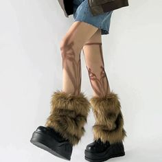 SPECIFICATIONS Material: PolyesterMaterial: AcrylicPattern Type: SolidGender: WOMENItem Type: Leg WarmersName: Retro Imitation Fur Hairy Leg Warmerspackage: 1*pair of leg warmersUse for: new year's gift,boots socks,cosplay,y2k,lolita,Japanese JKMaterial: furColor: brownstyle: Jk lolita,Japanese,y2k,Harajukulength: 25cm;30cm;40cm Item Type: Japanese jk leg warms, boots socks Material: FurColor: brownPackage List: 1 * pair leg socks Suitable : winter boots socks,cosplay,Jk lolita, JK clothing accessories, Japanese pile socks Note:1. The actual color maybe a little different from the picture.2. Due to manual measurement, the size of the product may have 1-2cm difference. Leg Warms, Harajuku Winter, Faux Fur Leg Warmers, Fur Leg Warmers, Festival Chic, Cosplay Accessories, Winter Leggings, Women Legs, Brown Fashion