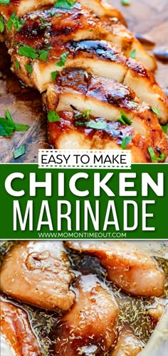 easy to make chicken marinade recipe with text overlay