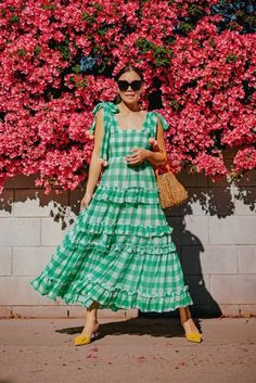 #fashion #1 #aesthetic #shorts Gingham Outfit, Frilly Dress, Gingham Fashion, Aesthetic Shorts, New Dresses, Gingham Dress, Outfit Style, Spring Style, Flower Power