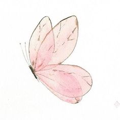 a pink butterfly flying in the air with its wings spread out and it's eyes closed