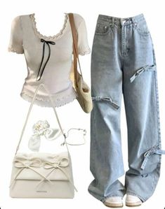 Straight Leg Jean Outfits Summer, Off Shoulder Outfit Ideas, Summer Outfits With Jeans, Boyfriend Jean, Trendy Summer Outfits, Mode Vintage