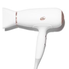 Get shiny, healthy-looking results in less time. Powered by IonAir Technology, this dryer infuses negative ions into a wide, gentle airstream to smooth the hair cuticle and speed up drying. Curling Techniques, Hair Dryer Set, Hair Dryer Accessories, Rotating Curling Iron, Curling Tools, Hair Diffuser, Barrel Curling Iron, Blow Dry Brush, Barrel Curls