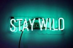 a neon sign that says stay wild on it