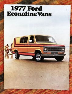 an old ford econoline van is shown in this ad for the 1970 ford econoline vans