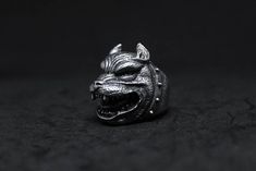 THE LOYAL made of pewter alloy, finest one Ship from Jakarta, Indonesia. standard shipping use DHL Global Mail takes 10 to 15 days. Express Shipping use DHL Express takes 4 to 7 working days. kindly chat me on conversation for any question Thanks for visiting my gallery. Novelty Silver Ring Jewelry, Dog Bully, American Bully Pitbull, Satanic Jewelry, Bully Pitbull, Calico Jack, Skull Beard, Pewter Ring, Pentagram Necklace