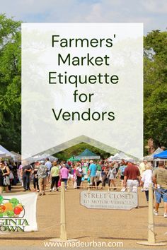 farmers'market etiquette for vendors