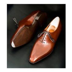 Handmade Men Brown Leather Shine Oxford Dress Lace up Shoes on Storenvy Ascot Shoes, Quality Leather Boots, Pregnancy Shoes, Custom Design Shoes, Suit Shoes, Savile Row, Oxford Dress, Dark Brown Leather, Up Shoes