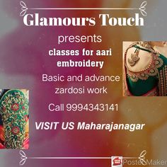 Contact for more details Zardosi Work, Aari Embroidery, Aari Work, Poster Maker, Class Ring, Embroidery, Beauty