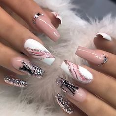 French Pedicure, Gel Pedicure, Ombre Acrylic Nails, Cute Acrylic Nail Designs, Luxury Nails, Coffin Nails Designs, Fire Nails, Classy Nails