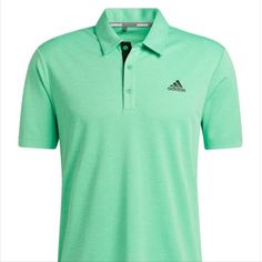 New With Tags Adidas Advantage Novelty Heathered Polo Shirt Semi Screaming Green Mel Casual Green Adidas Tops, Adidas Green Short Sleeve Tops, Adidas Green Top For Spring, Green Adidas Top For Spring, Adidas Advantage, Adidas Shirt, Mens Clothes, Adidas Men, Scream