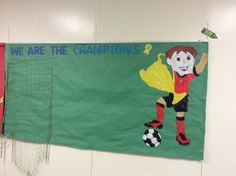 Sports board 6 College Bulletin Boards, Preschool Room, Preschool Rooms, We Are The Champions, Bulletin Board Ideas, Board Ideas, Bulletin Boards, Bulletin Board, Pumpkin Patch