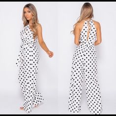 Reposhing This Item I Purchased From @Lolafagbemi. Loved But Ready To Rotate For Something New. Questions? Leave A Comment Below! Chic Polka Dot Jumpsuits And Rompers For Summer, Chic White Halter Neck Jumpsuits And Rompers, Casual Polka Dot Jumpsuits And Rompers For Summer, Chic Polka Dot Jumpsuits And Rompers For Party, Sleeveless Polka Dot Jumpsuits And Rompers, White Halter Neck Jumpsuits And Rompers For Vacation, White Halter Neck Jumpsuit For Vacation, White Summer Jumpsuits And Rompers For Party, White Summer Party Jumpsuits And Rompers