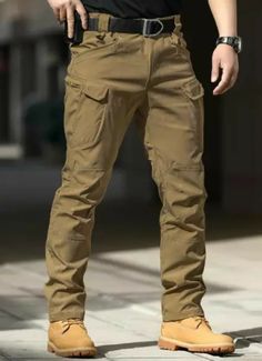 Khaki Pants With Pockets For Outdoor Work, Outdoor Khaki Pants, Khaki Straight Leg Pants For Outdoor Work, Mens Tactical Pants, Tactical Wear, Tactical Cargo Pants, Quick Dry Pants, Mens Work Pants, Military Pants