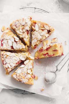 a white plate topped with slices of pie