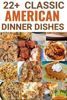 the cover of an american dinner dish book