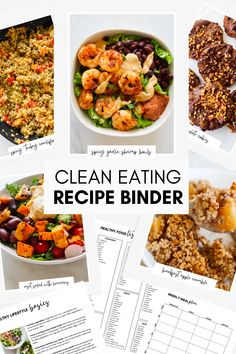 Clean Eating Recipe, Meal Plan Grocery List, Easy Mediterranean Diet Recipes, Quick And Easy Soup, Clean Eating For Beginners, Free Meal Plans, Free Meal, Recipe Binder, Unprocessed Food