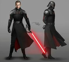 the concept art for darth vader from star wars