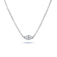 Diamond Solitaire Pendant Marquise 0.50 ct. tw. (G-H, I1-I2) in 14K White Gold East West Marquise, Marquise Solitaire, Solitaire Diamond Necklace, Diamond Solitaire Pendant, Solitaire Diamond Pendant, Diamond Solitaire Necklace, Solitaire Necklaces, Marquise Cut Diamond, Solitaire Diamond