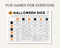 halloween dice game for everyone to play