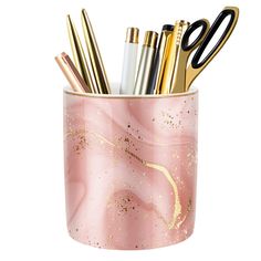 PRICES MAY VARY. 【Pen Holder for Desk Large Capacity】Ideal decorative desk decor holiday Christmas gift for girls, women, Measures 3.94" H, 3.35" W, 13 ounce weight, crafted from durable ceramic. Unique flower design decor, upgrade style, the flower print has sleek and sophisticated design which will give your table or desk such a classy touch. 【Unique Pencil Cup for Desk】Package includes 1 x print pen holder in package box, it is the best companion for your desk. The people who love fashion or Ceramic Pencil Holder, Ceramic Unique, Pen Holder For Desk, Ceramic Pencil, Desk Large, Marker Holder, Girl Desk, Brush Holders, Red Marble