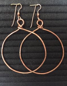 These Big Copper Hoops Earrings are made of Good Quality Copper. These are 3inch long and 2 inch wide  Very light and cute Dangles  Your Copper hoop earrings can be made to order especially for you. There may be slight variances from the earrings in the photos because all handmade artifacts show the hand of the maker - that is their charm and what makes them special. it is made of Copper wire hammered, twisted and textured. We do not coat these with any kind of sealant or lacquer, so they will take on a dark patina over time if left unpolished. Polish as you would silver with a simple jeweler's polishing cloth or jewelry safe polishing compound. Regarding the health benefits of wearing copper: Many people claim that wearing copper helps to provide relief for the symptoms of arthritis, Many Polishing Compound, Egyptian Necklace, Copper Jewellery, Beautiful Notes, Jewelry Safe, Hoops Earrings, Copper Rings, Ancient Cultures, The Maker