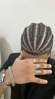 4 Braids Hairstyle, Cornrow Styles For Men, Mens Twists Hairstyles, Coiling Natural Hair, Short Dreadlocks Styles, Cornrows Natural Hair