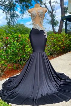 Prom Dress Sleeveless, Black Mermaid Prom Dress, Gown Floral, Prom Dress Pictures, Tule Rok, Mermaid Prom Dresses Lace, Floral Dress Formal