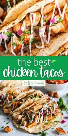 the best chicken tacos with cilantro and onions