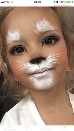 Simple Fox Face Paint, Kids Cat Face Paint, Care Bear Face Paint, Cat Face Paint Easy, Facepainting Ideas Easy, Kids Face Painting Ideas, Cute Face Paint Ideas, Puppy Face Paint, Bunny Face Paint