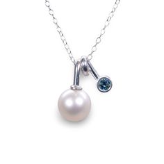 Drops of Jupiter is a minimalist, elegant piece - big in character, yet retaining her classic sophistication. Audacious and graceful, this pendant is made for the lady who confidently rules both worlds.  8. 3mm - 9. 2mm White Freshwater Pearl 3mm Teal Sapphire  This necklace is made with quality Sterling Silver and can be worn all day. 925 sterling silver. 3mm Sapphire. Freshwater Pearl.  Occasionally clean your jewellery with a soft lint-free cloth, preferably a jewellery specific cleaning clot Elegant Birthstone Necklace With Round Pendant, Elegant Everyday Birthstone Necklace, Elegant Birthstone Necklace, Timeless Wedding Necklace With Birthstone, Modern Pearl Drop Pendant Necklace, Versatile Silver Elegant Birthstone Necklace, Modern Pearl Pendant Necklace For Wedding, Elegant Teardrop Pendant Birthstone Necklace For Anniversary, Elegant Everyday Pearl Pendant Necklace