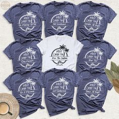 Most Likely To Cruise Palm Tree Family Vacation Matching Funny Shirt, Custom Beach Friends Group Tshirt, Holiday Couple Tee, Summer Trip Tee. Welcome to BestMomentTees! Step into a world of comfort and style with our handmade shirts from the renowned Bella Canvas brand. The solid colors are 100% pure cotton, while the delightful heather colors are a charming blend of 52% cotton and 48% polyester. 🍃 Each shirt is a true labor of love, meticulously created using the innovative DTF printing method Holiday Couple, Creative Vibes, Tree Family, Initial Design, Handmade Shirts, Couple Tees, Beach Friends, Travel Tees, Friends Group