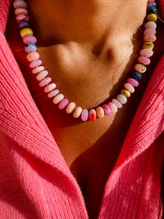 Our chunky Tutti Frutti Necklace is hand crafted with opals. DETAILS Metal:� 14ct vermeil gold Gemstone: Opals... Vibrational Energy, Bon Bon, Tutti Frutti, Beauty Accessories, Healing Properties, Bling Bling, Gold Vermeil, Opal, Hand Crafted