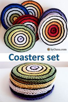 Free crochet pattern for making coasters. The pattern contains details and step by step photos on how to complete each row. Pattern Printable, Simple Patterns