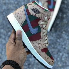 Freddy Krueger, Custom Sneakers, Saucony Sneaker, Jordan 1, Jordan, Digital Art, Wallpapers, Paintings, Sneakers