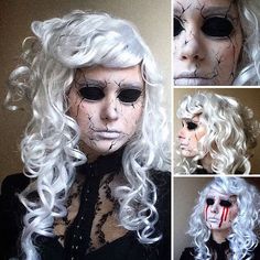 Extreme Make-up, Carnaval Make-up, Porcelain Doll Makeup, Creepy Halloween Makeup, Doll Halloween Costume, Broken Doll, Old Makeup, Horror Makeup, Popsugar Beauty