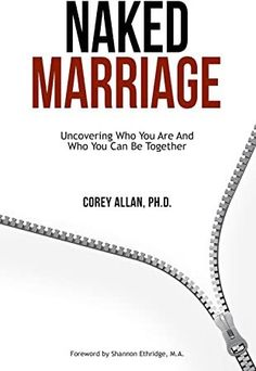 the book cover for naked marriage, with zippers on it's front and side