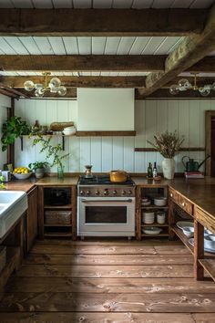 the kitchen is clean and ready to be used as an appliance for cooking