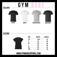 This super cute unisex tee is a must have for the gym! The lightweight heather material makes this shirt super soft and perfect for those grueling workouts! Details:-Super soft poly-cotton blend fabric-Unisex fit-Lightweight heather material Fabric:- 48% polyester, 52% combed ringspun cottonSizing:- Please refer to size chart below for measurements- Fits true to size - Size up for a looser fit, size down for a tighter fitCare Instructions:Wash garment inside out, cold, gentle cycle. Hang to dry. Women Gym Workout, 5k Marathon, Gym Workout Clothes, Marathon Shirts, Running Gift, Running Gifts, Gym Workout Outfits, Heavy Weights, Racing Shirts