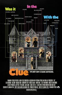 an old movie poster for clue