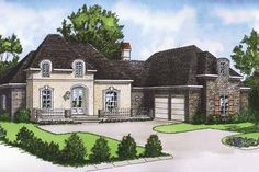 this is an artist's rendering of these european house plans