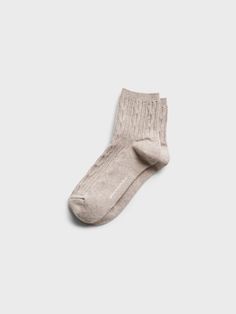 Lightweight cotton blend socks with angled toe seams for a smooth, comfortable fit.  Ankle height. Ankle Sock, Ankle Socks, Slide Slipper, Mule Shoe, Banana Republic, Comfort Fit, Slippers, Cable, Cotton Blend