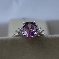 Oval Shape Ring, Kunzite Ring, 925 Sterling Silver Ring, Handmade Ring, Wedding Ring, Promise Ring, Prong Setting Ring, Gift For Her Gemstone : Lab Kunzite Stone Size : 6 x 8 MM Stone Shape : Oval Secondary Stone : Cubic Zirconia Faceted/cab : Faceted Ring Size : All Size Available Band Color : Silver Made In (INDIA) Payment Policy ---------------------------------- We accept payment through PayPal Payment should be made within 3 days of purchase. Delivery Time ---------------------------------- Amethyst Ring In Brilliant Cut Sterling Silver For Promise, Sterling Silver Amethyst Ring With Brilliant Cut For Promise, Brilliant Cut Amethyst Ring In Sterling Silver For Promise, Silver Ruby Open Ring For Wedding, Silver Open Ruby Ring For Wedding, Silver Open Amethyst Ring For Wedding, Silver Amethyst Open Ring For Wedding, Purple Diamond Ring In Sterling Silver For Wedding, Oval Amethyst Ring In Sterling Silver For Wedding