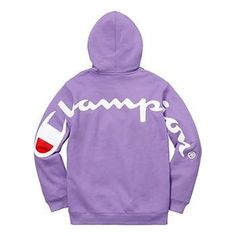 Supreme SS18 Champion Hooded Sweatshirt Light Purple SUP-SS18-531 (Unisex/Crossover/Gift Recommend) Lux Closet, Champion Clothing, Supreme T Shirt, Vans Hoodie, Aesthetic Hoodie, Ootd Ideas, Champion Hoodie, L And Light, Teenager Outfits