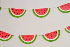 watermelon paper garland with green trim