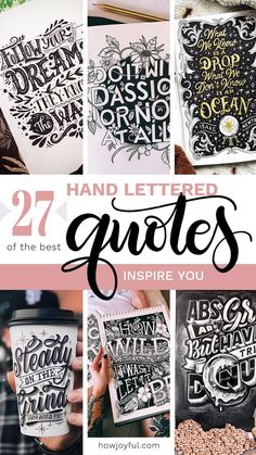 hand lettered quotes for the best inspire you