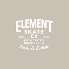 the logo for element skate co