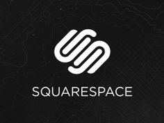 the square space logo is shown in black and white, with an interlocked letter on