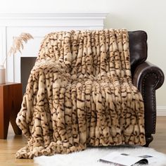 a couch with a blanket on top of it